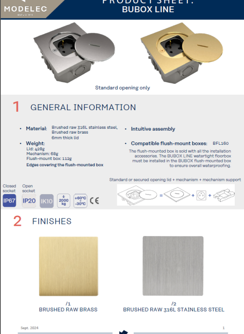 BUBOX LINE datasheet -  BUBOX by MODELEC